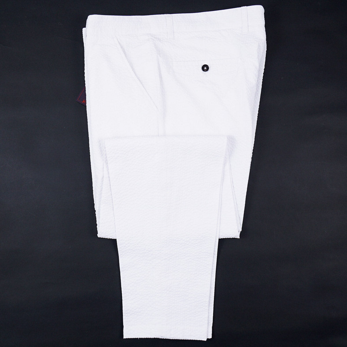 Isaia Seersucker Cotton Chino Pants