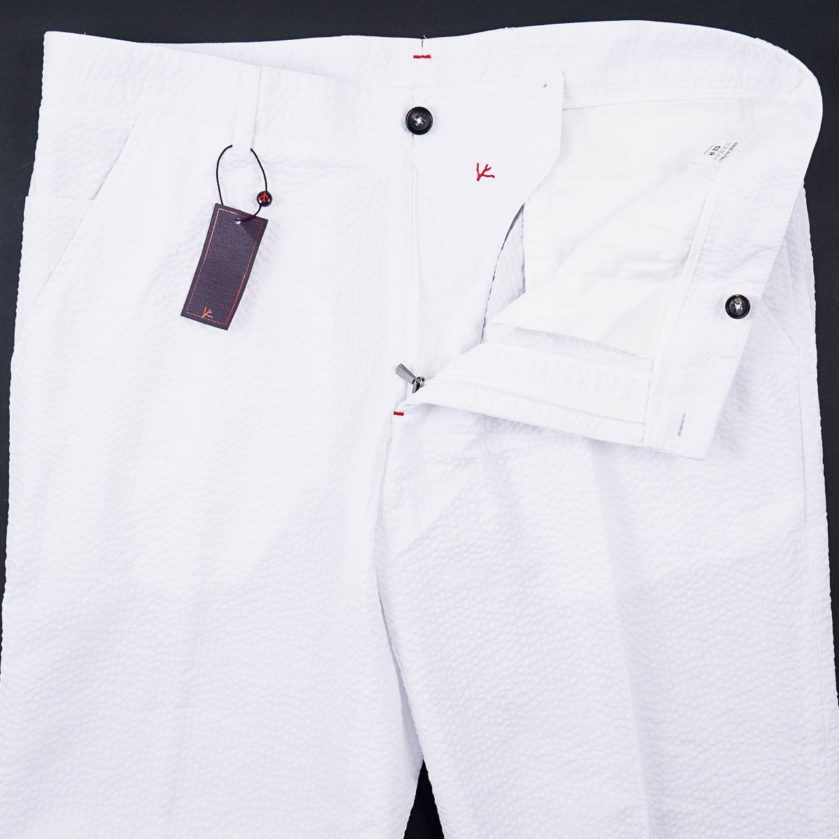 Isaia Seersucker Cotton Chino Pants