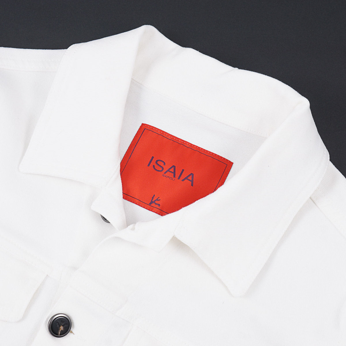 Isaia White Denim Jean Jacket