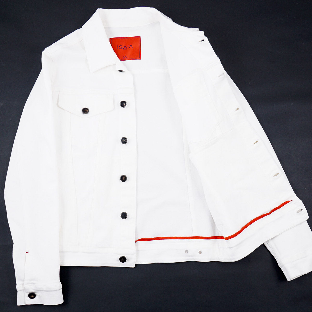 Isaia White Denim Jean Jacket