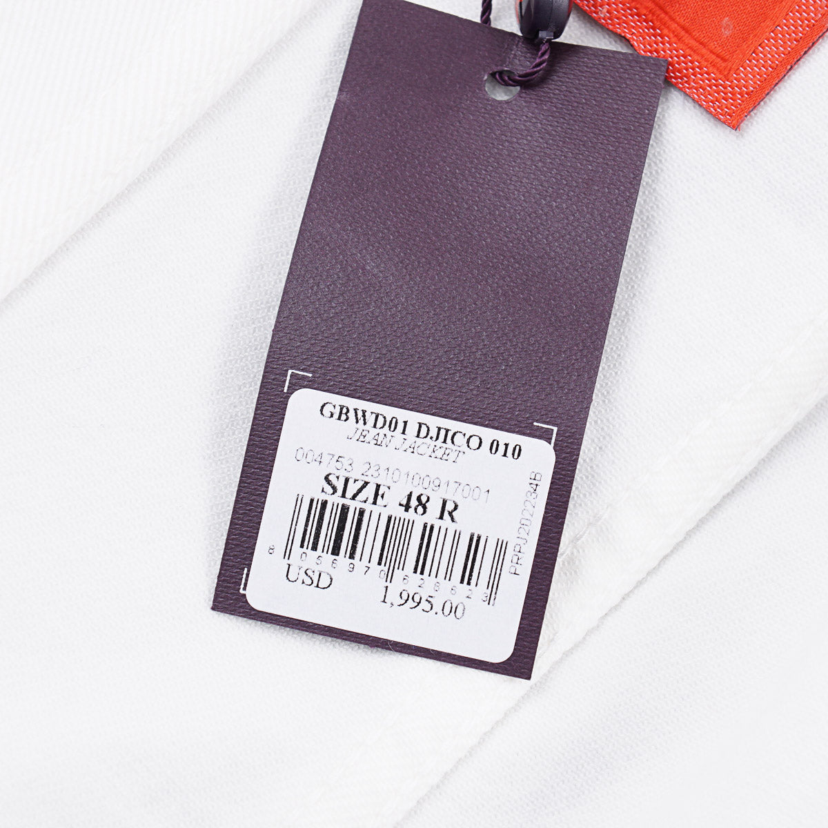 Isaia White Denim Jean Jacket