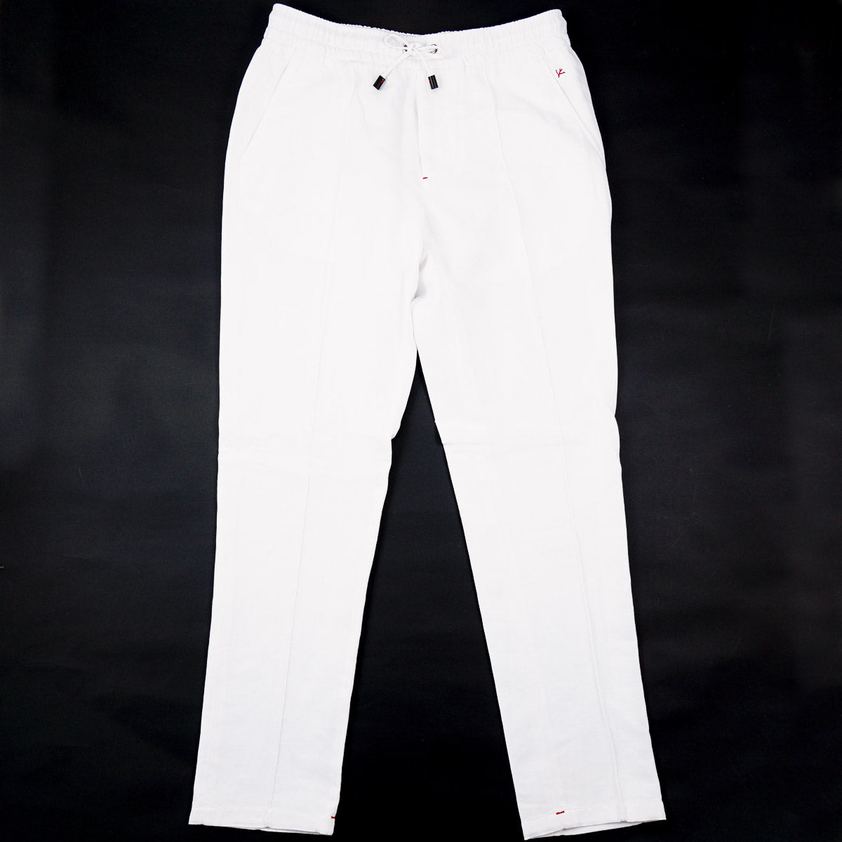 Isaia Cotton-Linen Drawstring Waist Pants