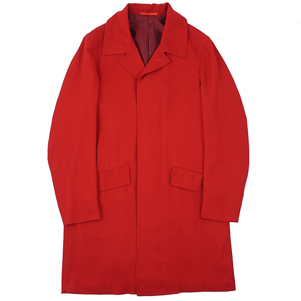 Isaia Midweight Twill Wool Overcoat