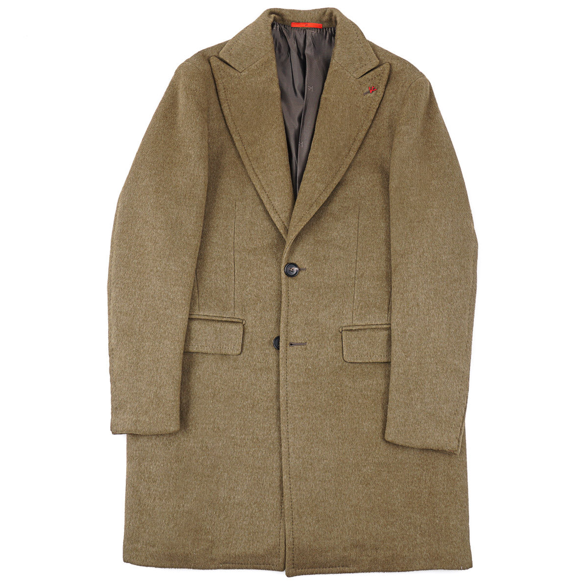 Isaia 'New Marshall' Plush Cashmere Overcoat