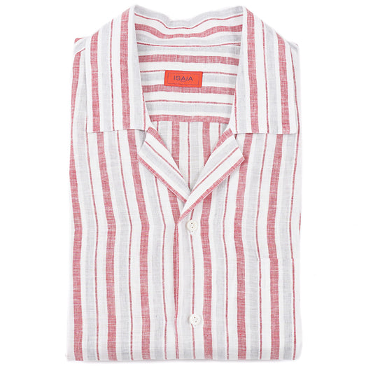 Isaia Linen Shirt with Camp Collar