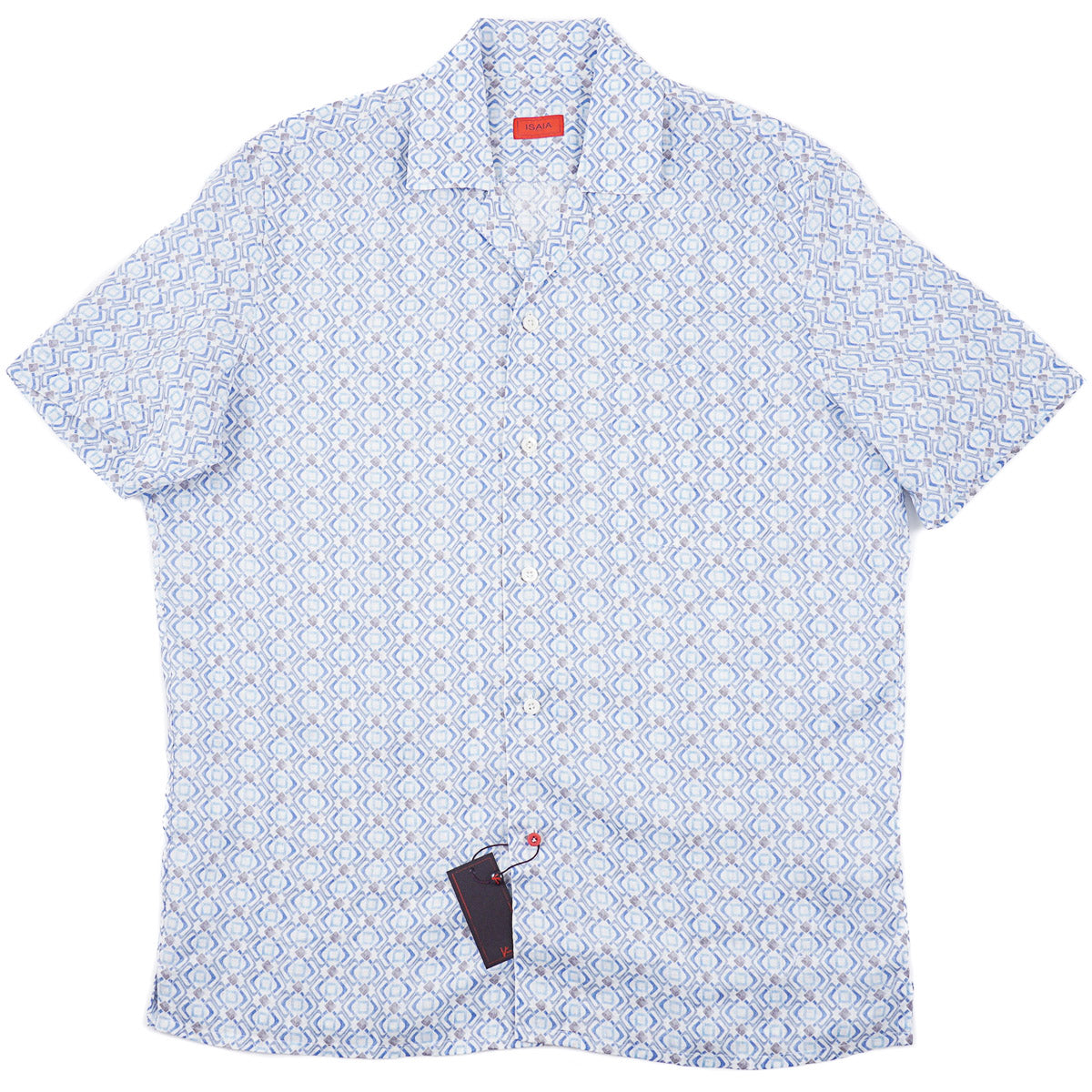 Isaia Linen Shirt with Camp Collar