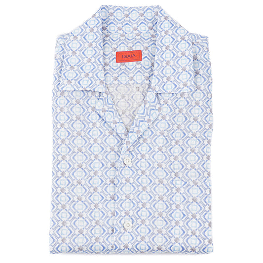 Isaia Linen Shirt with Camp Collar