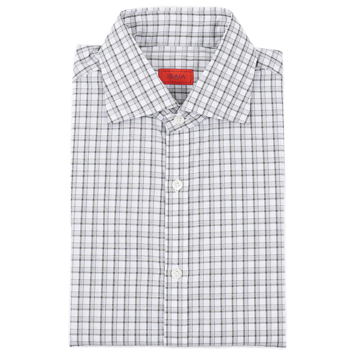 Isaia Short Sleeve Cotton Sport Shirt