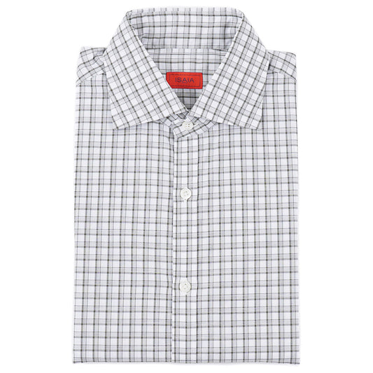 Isaia Short Sleeve Cotton Sport Shirt