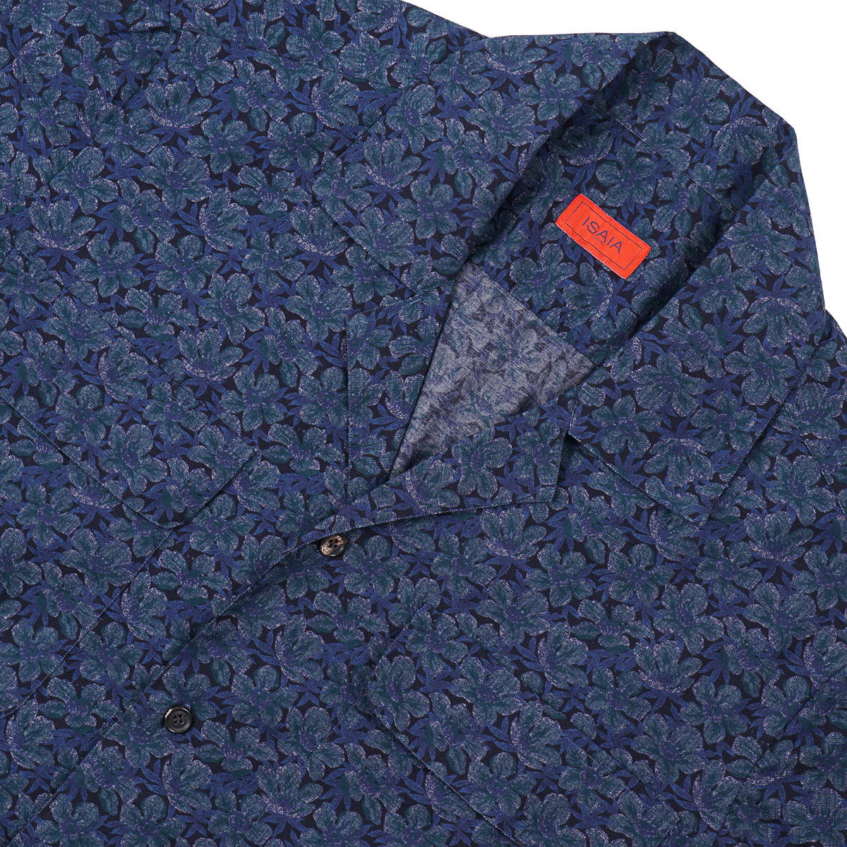 Isaia Printed Shirt with Camp Collar