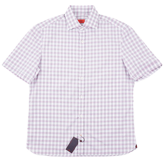 Isaia Short Sleeve Cotton Sport Shirt