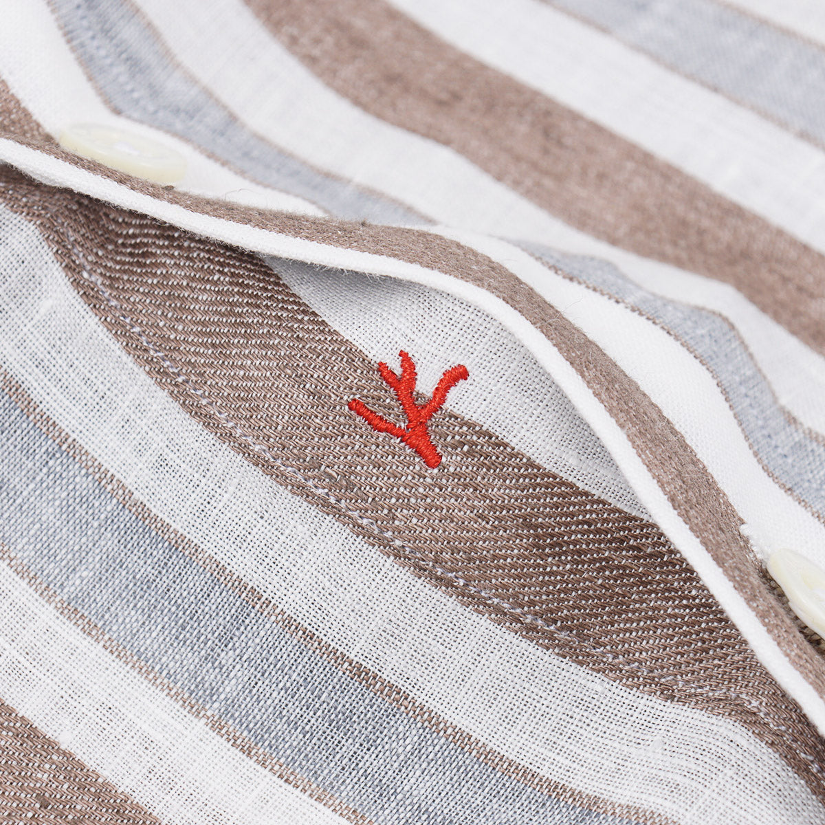 Isaia Linen Pop-Over Shirt