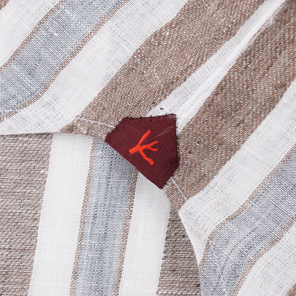 Isaia Linen Pop-Over Shirt