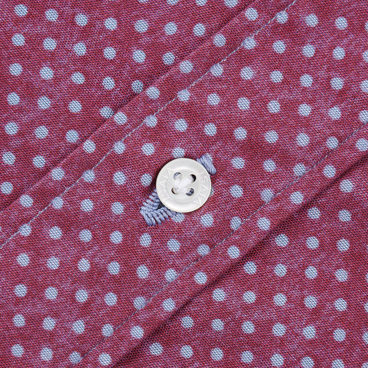Isaia Short Sleeve Cotton Sport Shirt