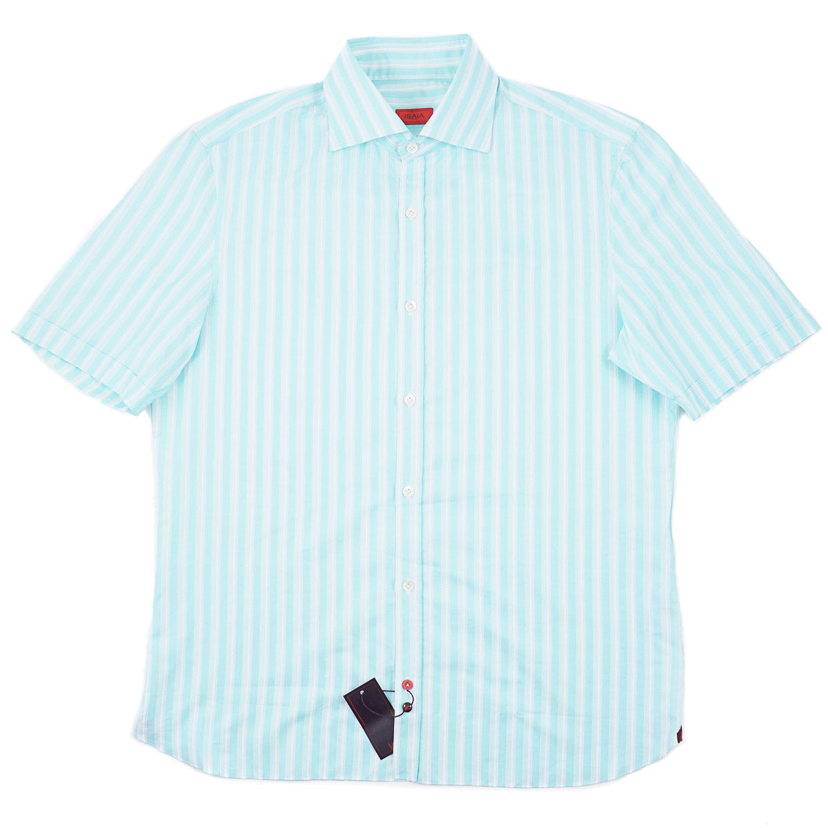 Isaia Short Sleeve Cotton Sport Shirt - Top Shelf Apparel