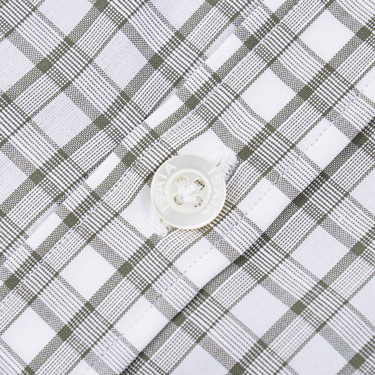 Isaia Short Sleeve Cotton Sport Shirt