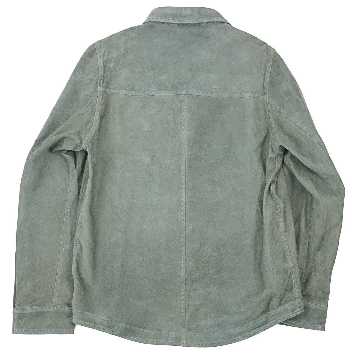 Isaia Lamb Suede Leather Overshirt Jacket