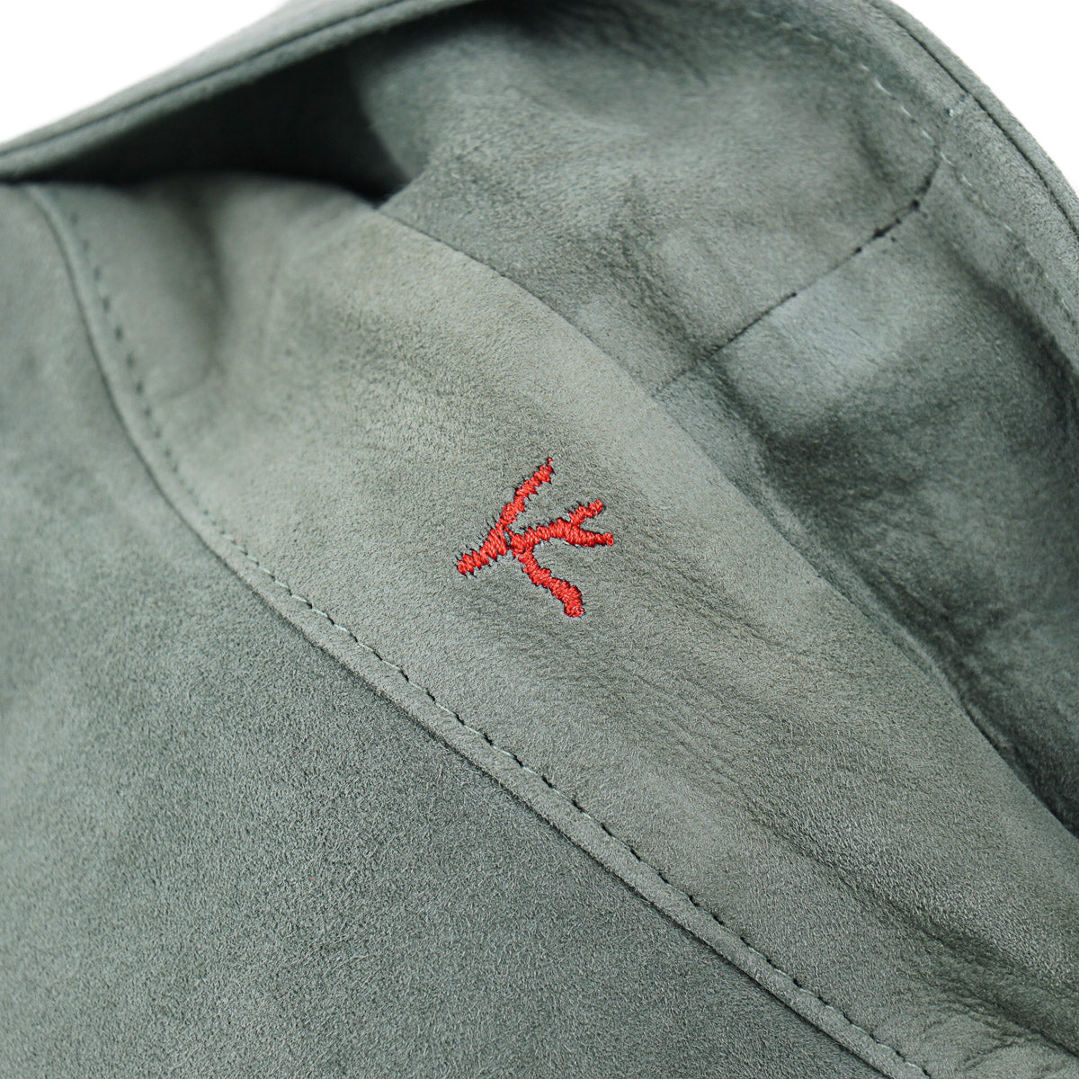 Isaia Lamb Suede Leather Overshirt Jacket