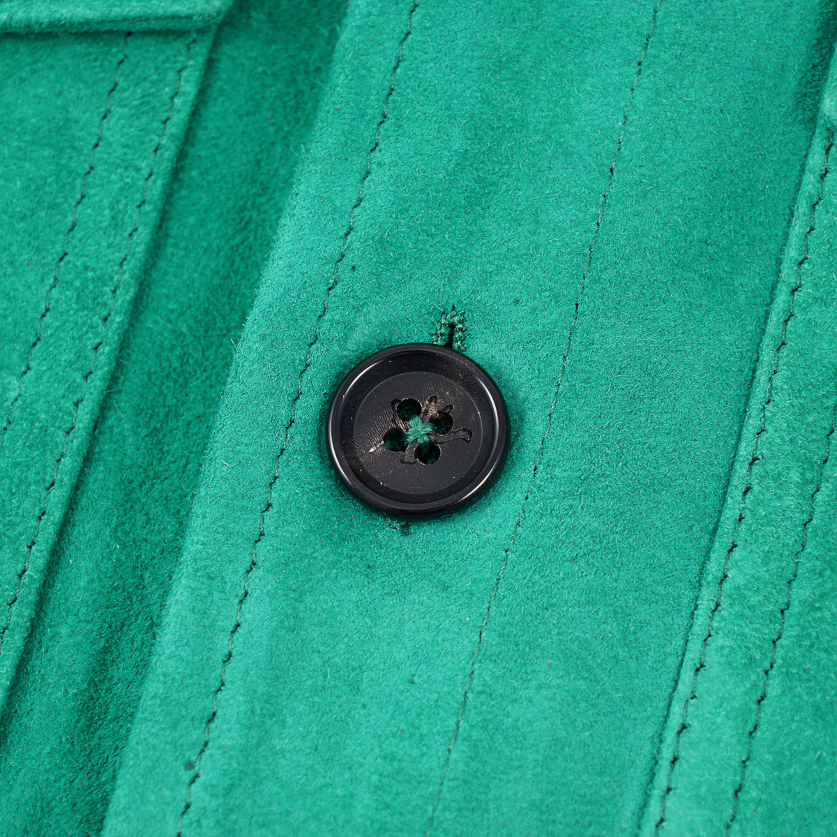 Isaia Lamb Suede Leather Overshirt Jacket