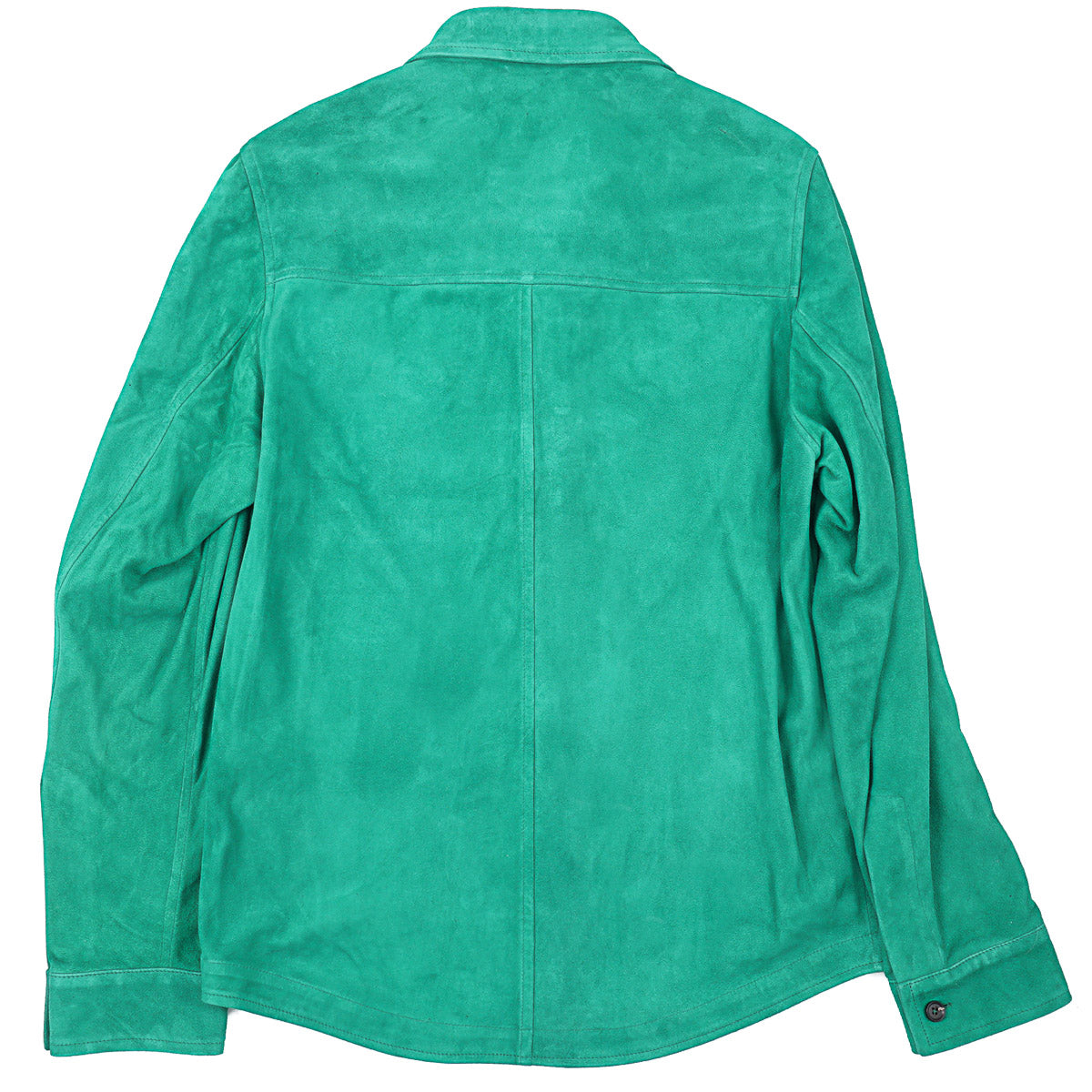 Isaia Lamb Suede Leather Overshirt Jacket