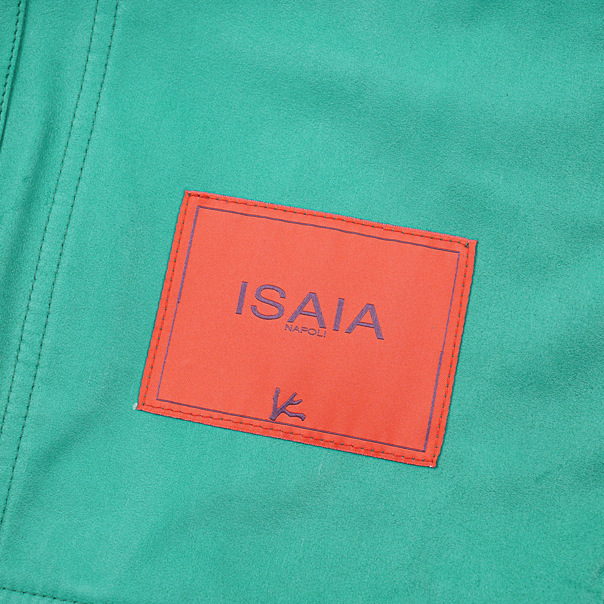 Isaia Lamb Suede Leather Overshirt Jacket