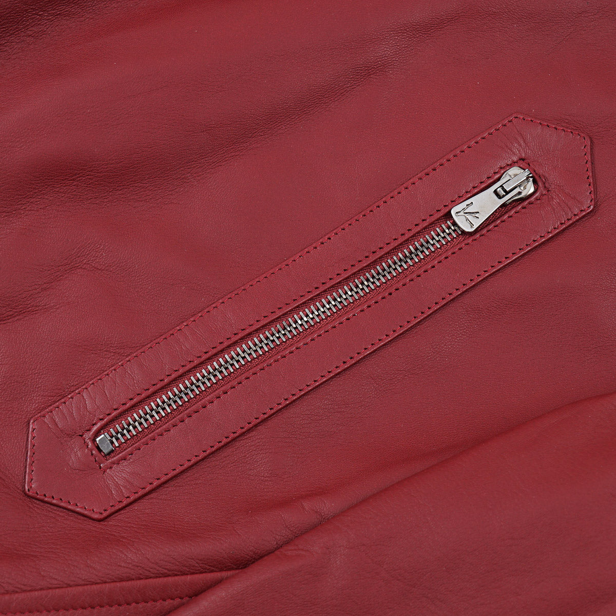 Isaia Lamb Leather Varsity Bomber Jacket