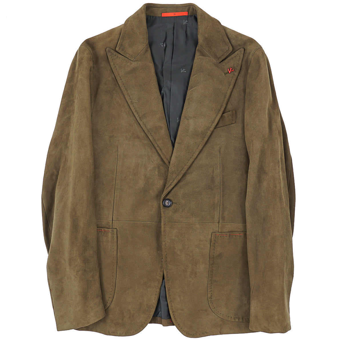 Isaia Soft Lamb Suede Leather Blazer