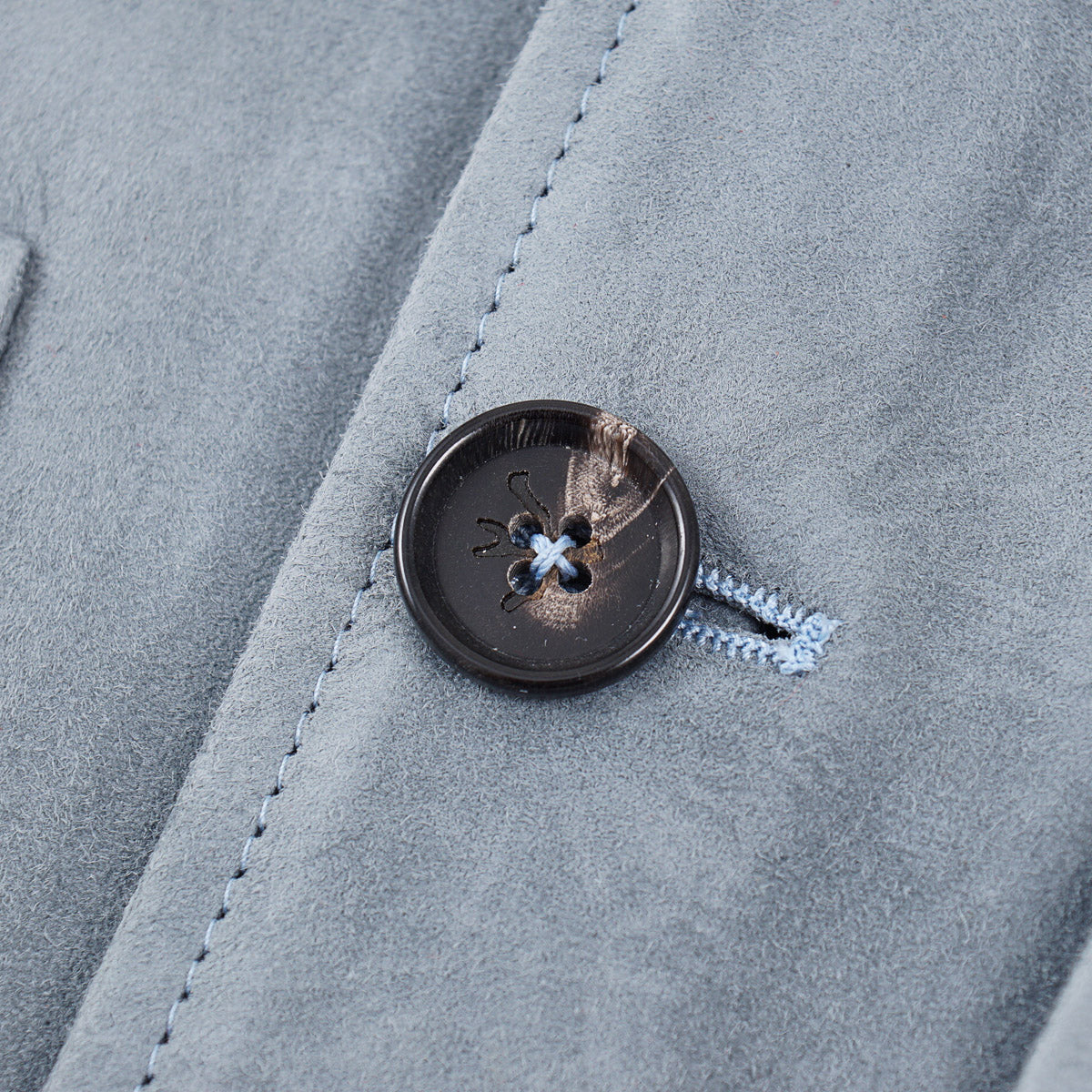 Isaia Lamb Suede Leather Coach Jacket