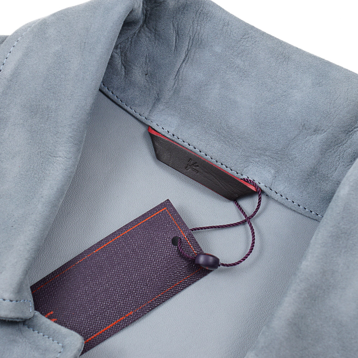 Isaia Lamb Suede Leather Coach Jacket
