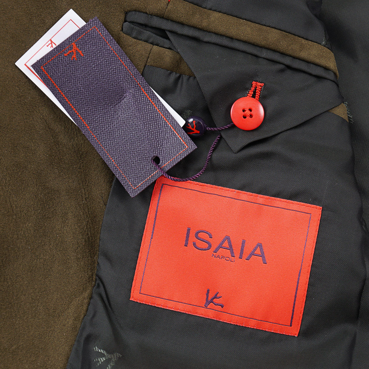 Isaia Soft Lamb Suede Leather Blazer