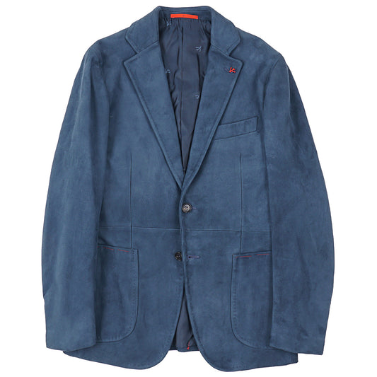 Isaia Soft Lamb Suede Leather Blazer