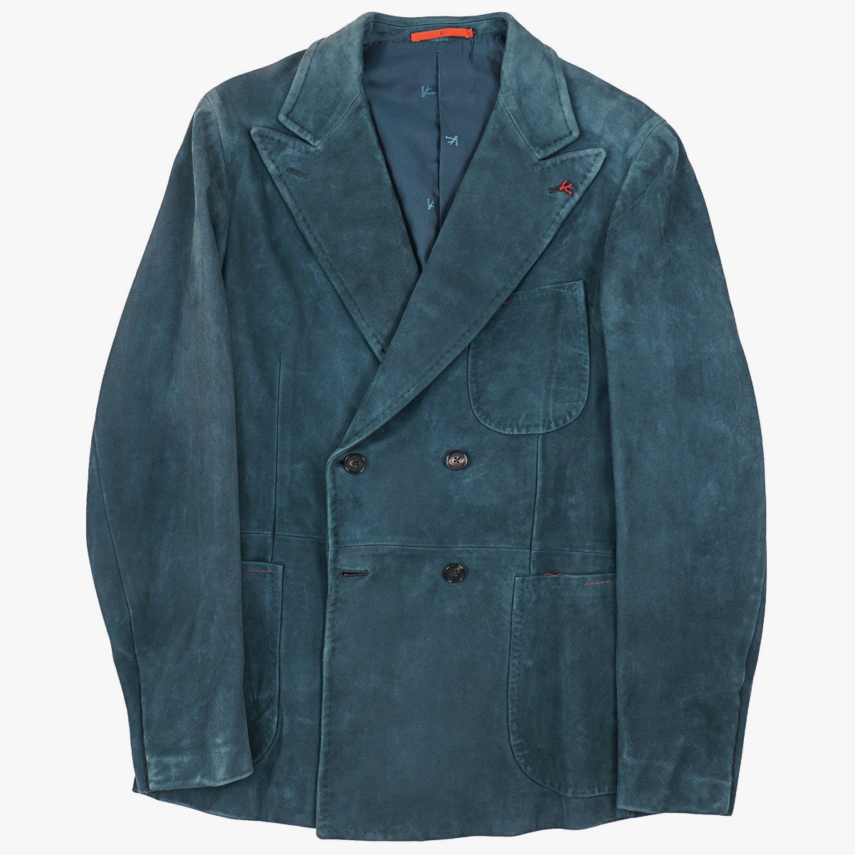 Isaia Soft Lamb Suede Leather Blazer