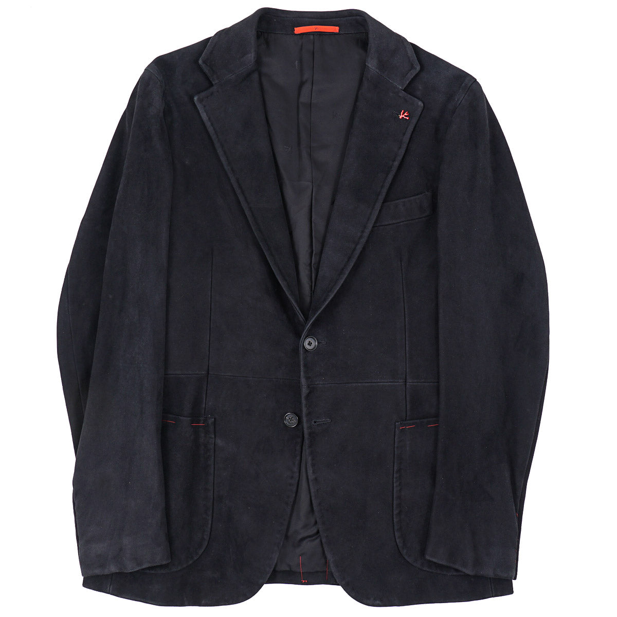 Isaia Soft Lamb Suede Leather Blazer