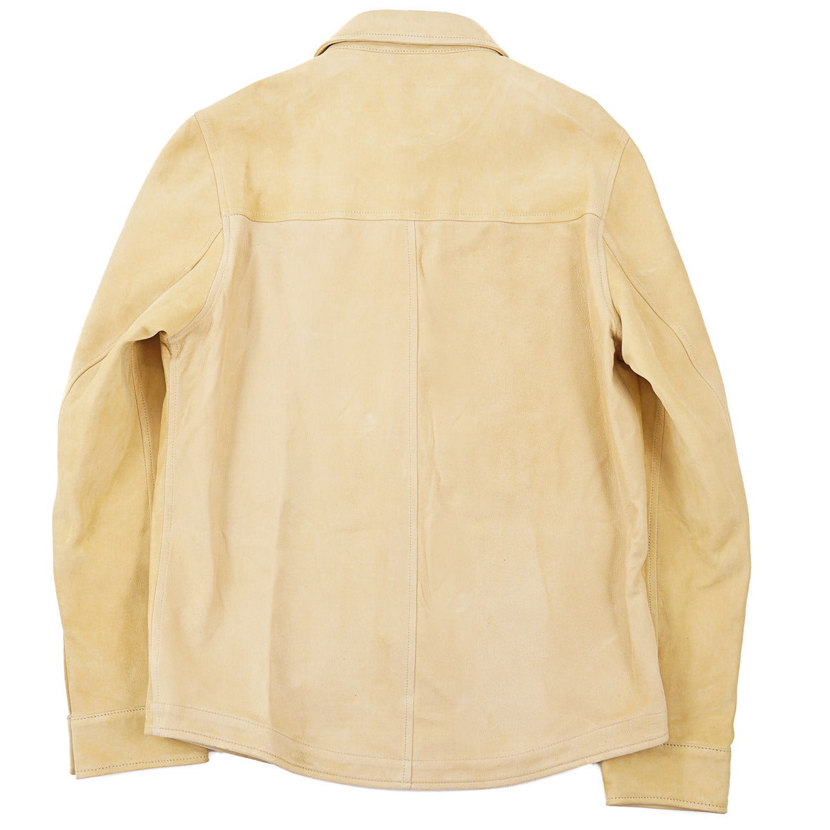 Isaia Lamb Suede Leather Overshirt Jacket