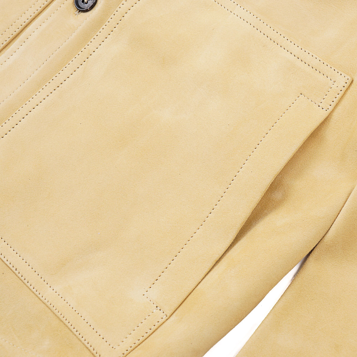 Isaia Lamb Suede Leather Overshirt Jacket