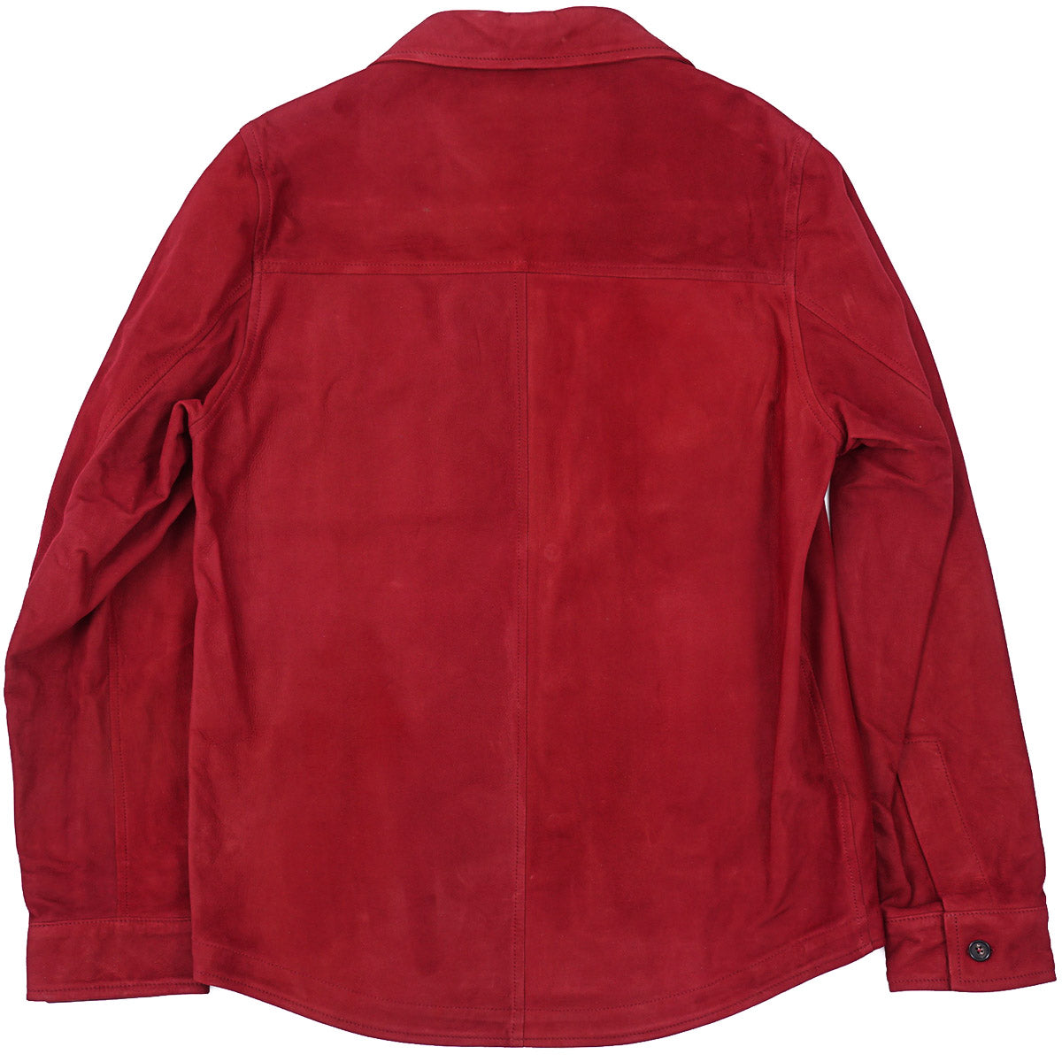Isaia Lamb Suede Leather Overshirt Jacket