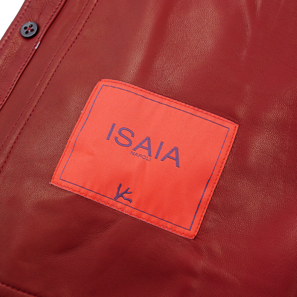 Isaia Lamb Suede Leather Overshirt Jacket