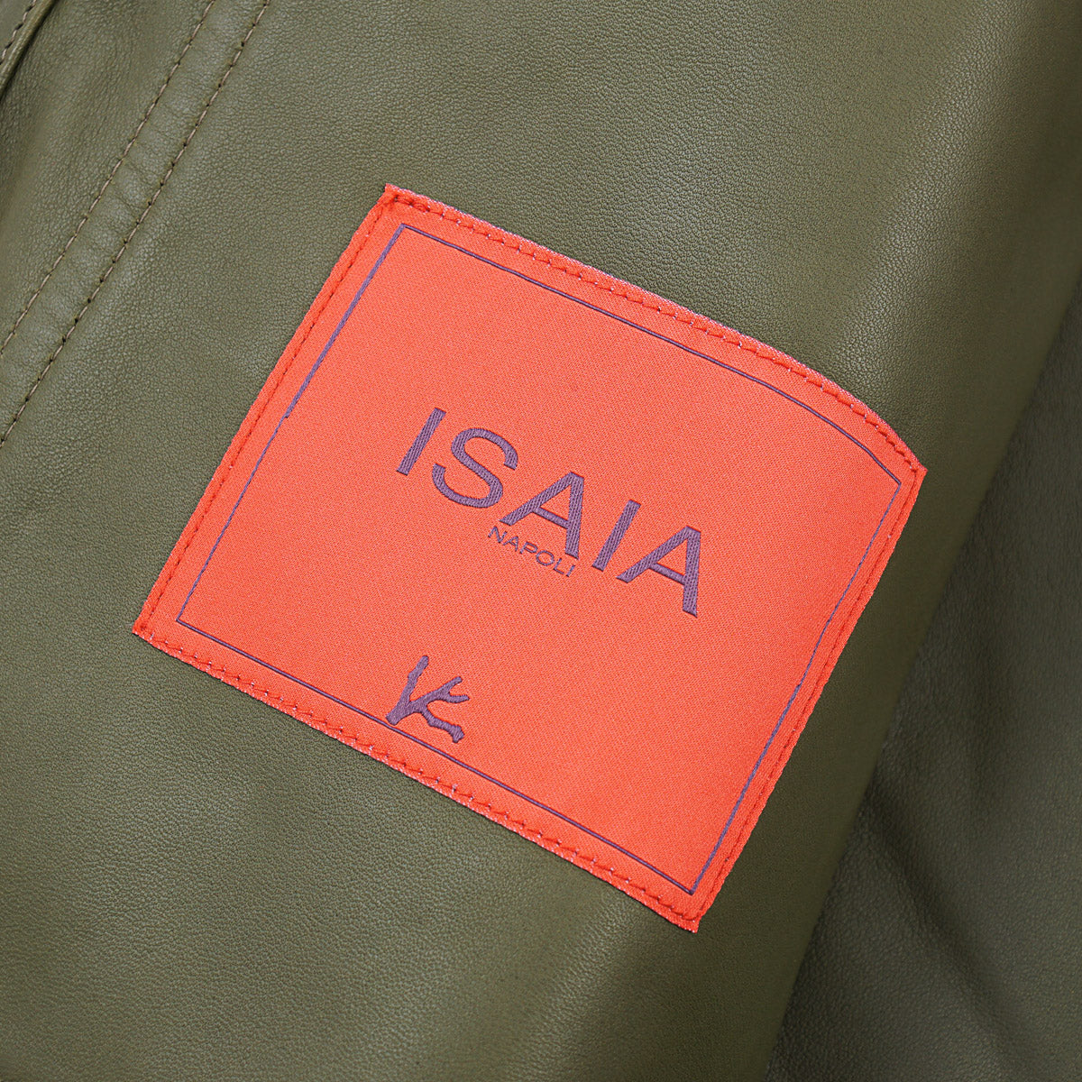 Isaia Lamb Suede Leather Overshirt Jacket