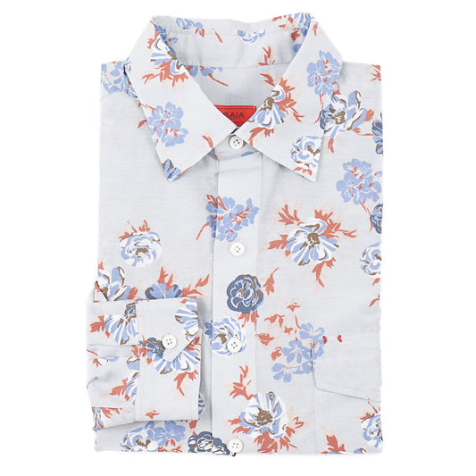 Isaia Cotton-Silk Popover Shirt