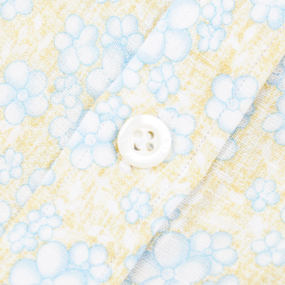 Isaia Printed Linen Sport Shirt