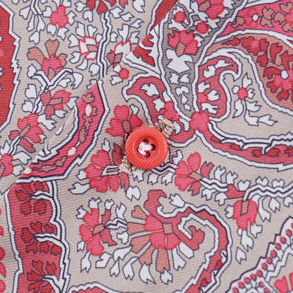 Isaia Lightweight Printed Silk Shirt