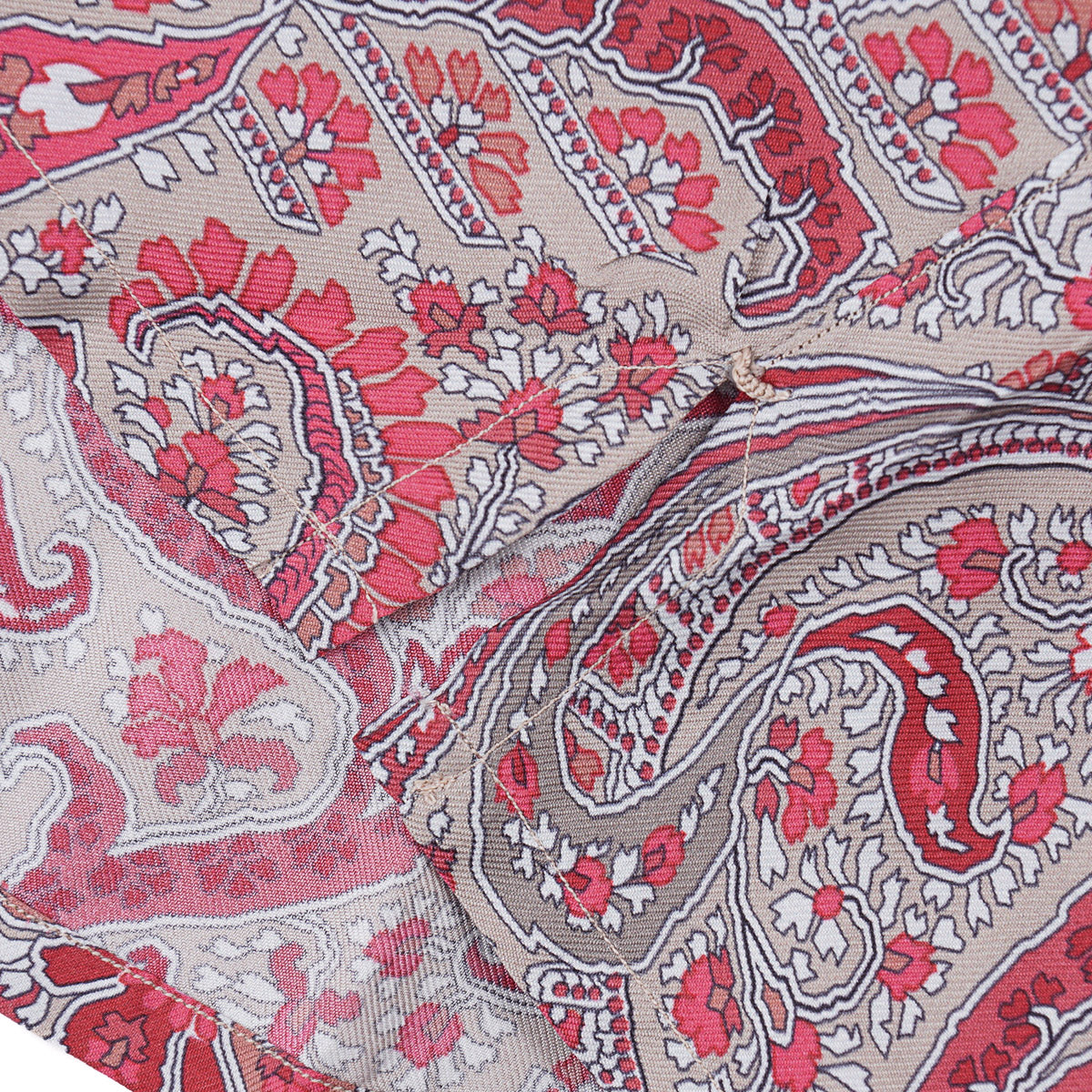 Isaia Lightweight Printed Silk Shirt
