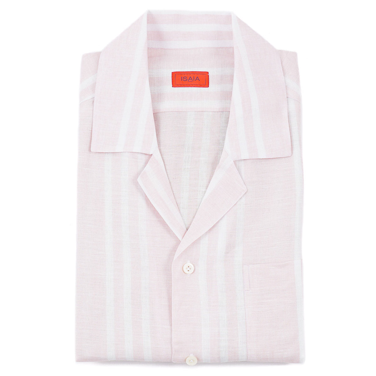 Isaia Linen Shirt with Camp Collar