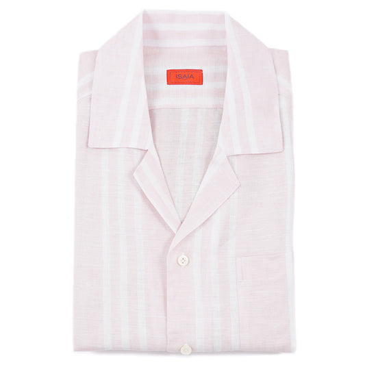 Isaia Linen Shirt with Camp Collar
