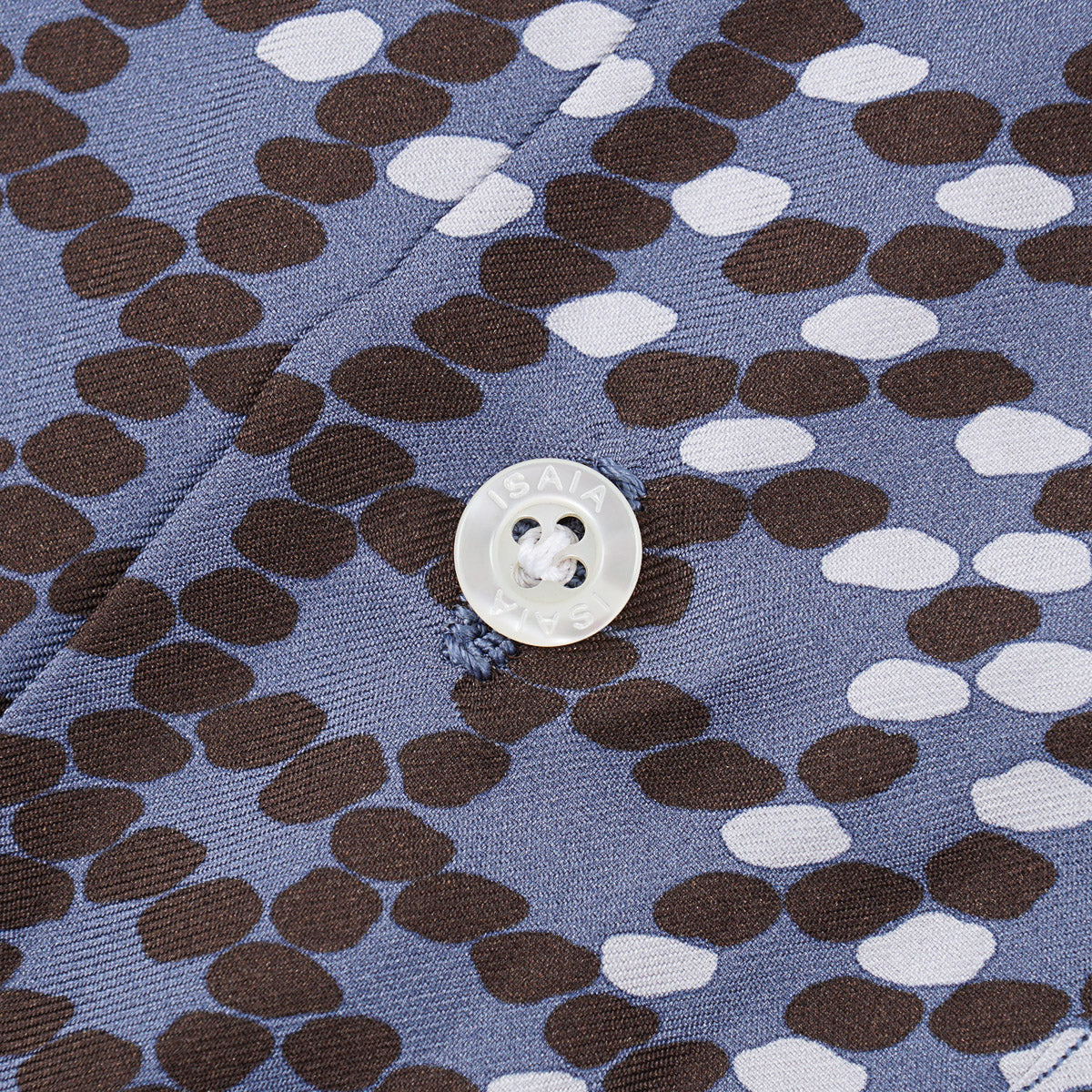 Isaia Lightweight Printed Silk Shirt