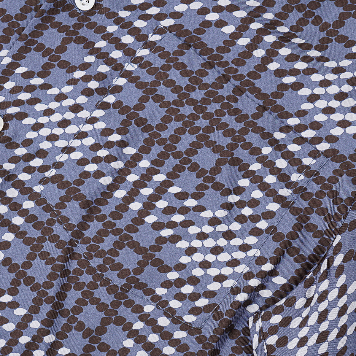 Isaia Lightweight Printed Silk Shirt