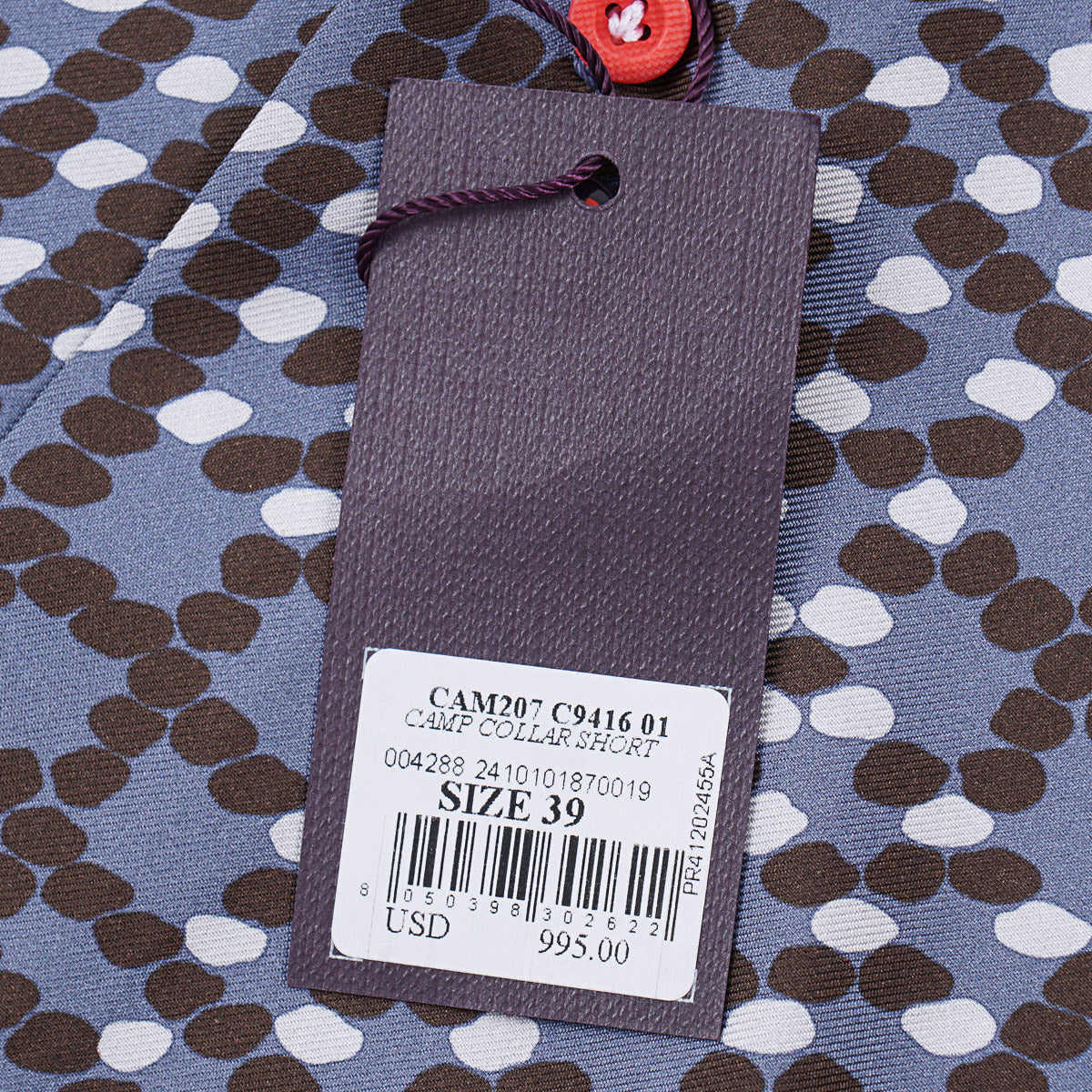 Isaia Lightweight Printed Silk Shirt