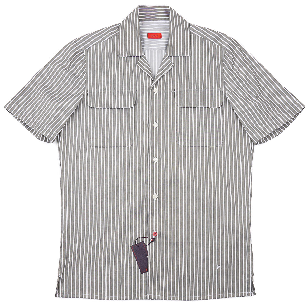 Isaia Printed Shirt with Camp Collar