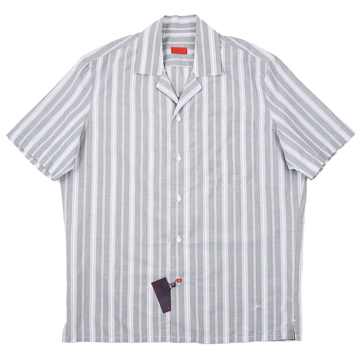 Isaia Printed Shirt with Camp Collar