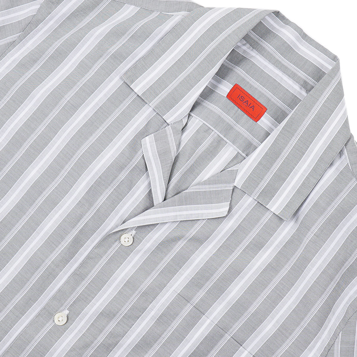 Isaia Printed Shirt with Camp Collar